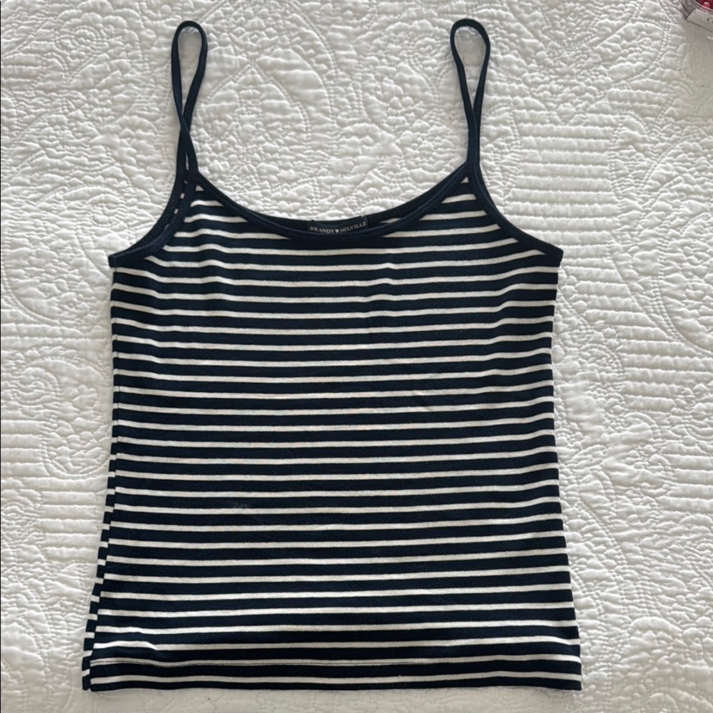 Black and White Striped Women's Top